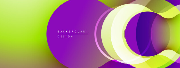 Poster - Abstract vibrant design. Overlapping layers create dynamic visual effect. Gradient transitions, smooth curves, modern aesthetic.