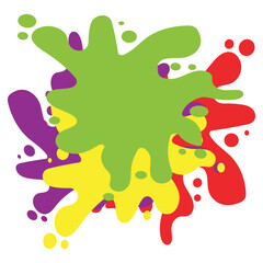 Naklejka na meble Vibrant paint splats create dynamic background pattern full of color and energy