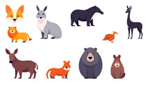 vector shapes of animals of various kinds, animal pack No. 4