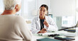 © BuyOutFelix02/peopleimages.com - Senior woman, doctor and consultation for prescription instruction, referral letter and healthcare report. Medical professional, appointment and talking to patient for help or checkup in hospital