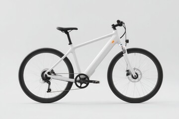 Wall Mural - electric bicycle isolated on white background