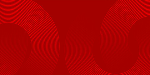 abstract circle red glowing geometric lines on a dark red background. modern shiny red circle lines 