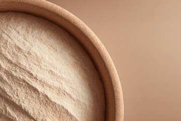 Wall Mural - top-down view of bread baking in tandoor