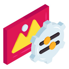 Wall Mural - photo equalizer icon, editable vector