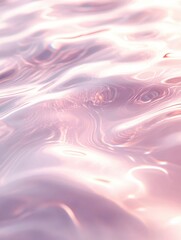 Aufkleber - Abstract pink and white liquid surface with subtle wave patterns, creating a dreamy and ethereal mood, perfect for cosmetic or beauty backgrounds. : Generative AI