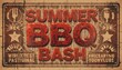 © Maros - Summer BBQ Bash Rustic Sign for Outdoor Party and Cookout Fun