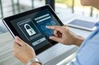 © shu_mad - Cybersecurity and Data Protection Concept. Digital privacy and blockchain security. Secure login interface, encryption, and online defense against cyber threats for businesses and individuals.