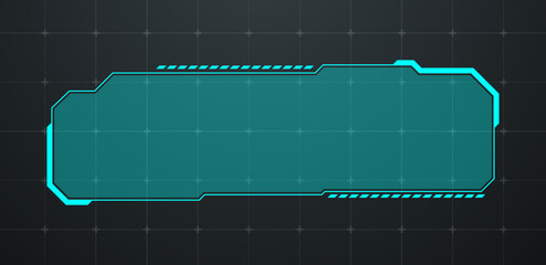 Technology text box or Lower third futuristic vector illustration