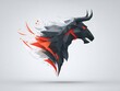 © Anjar Stock - Abstract bull head in low poly style with geometric shapes, strength and power