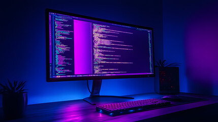 Innovative software engineering: dynamic programming and application development visualized on a modern computer monitor