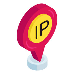 Wall Mural - creative design icon of ip address