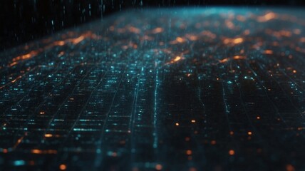 Blue matrix digital background complex