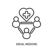 © fan_studio - Icon a social medicine, isolated against a clean background.