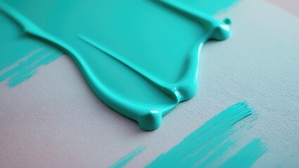 Wall Mural - artistic backdrop featuring a dab of colored primer applied to the surface of a linen canvas, transi