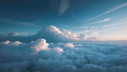 Wall Mural - sky adorned with a fluffy cloud and a strikingly dramatic cloud background