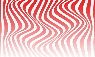 Poster - abstract seamless red white gradient vertical line wave pattern art.
