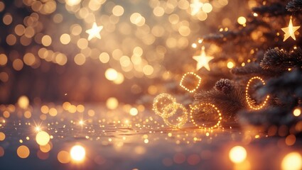 Aufkleber - Christmas illumination backdrop.