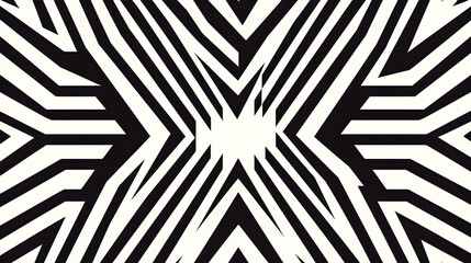 Wall Mural - abstract black and white striped geometric pattern design; background texture for website or print