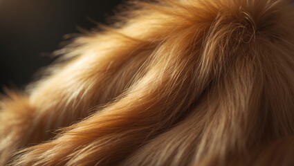 Poster - Light brown dog hair exhibiting shine and texture.