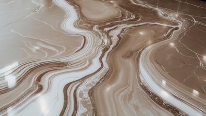 Poster - Platinum Brown Premium Natural Marble - Top-notch quality and uniform texture, designed for high-end spaces including lobbies and elevators.