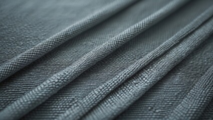 Poster - Detailed view of gray fabric texture, background and wallpaper.
