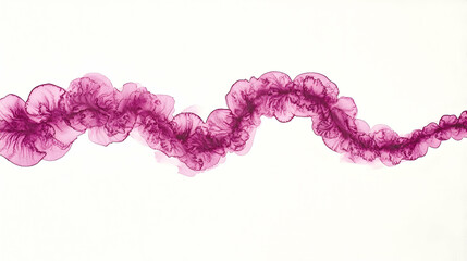 Wall Mural - abstract pink flowing ink design, isolated on white background, for artistic or design projects