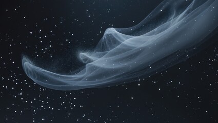 Wall Mural - abstract realistic dust hovering against a backdrop for overlay