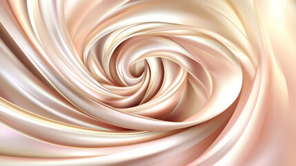 Wall Mural - Swirling beige silk fabric texture, abstract background for elegant design