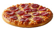© จงดี พลพวก - Pepperoni Pizza Delight: A mouthwatering close-up of a freshly baked pepperoni pizza, showcasing its crispy crust, rich tomato sauce, melted cheese, and perfectly placed pepperoni slices.