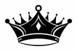 © pipp99 - king crown silhouette line art vector illustration with a white background