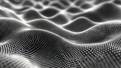 Wall Mural - abstract wave form: a mesmerizing digital display of flowing, undulating waves created from countles