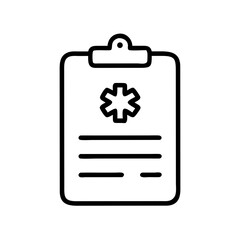 Poster - Clipboard with Medical Report Icon Representing Health Documentation