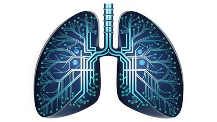 Poster - Futuristic Organ Design with Embedded Circuitry and Genome Features