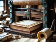 © SaraSorayya - Book Press with Antique Book Ready for Printing and Binding