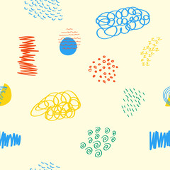 Wall Mural - vector illustration. cute seamless background. memphis pattern. fashion 80s, 90s. retro funky graphi