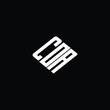 © Ashamoni_design - COA letter logo design on black background.