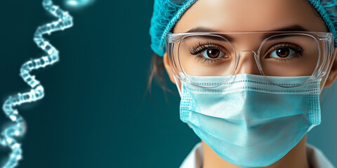 Wall Mural - biotechnology advancements in gene editing and therapy laboratory environment scientific research in
