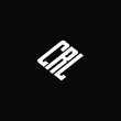 © Ashamoni_design - CRL letter logo design on black background.