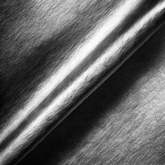 Aufkleber - Silvery Metallic Fabric Texture: Abstract Monochromatic Close-up of Soft Draped Material with Lines and Folds
