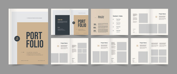 Wall Mural - Architect Portfolio Design, Real Estate Property Portfolio Layout, Interior Portfolio Design