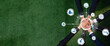 © InfiniteFlow - A diverse business team collaborates on a green grass surface, showcasing unity and modern technology through digital icons symbolizing communication and progress. Amity