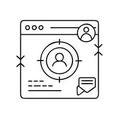 Wall Mural - retargeting icon icon, retargeting icon vector illustration-simple illustration of retargeting icon 