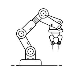 Wall Mural - robotics arm icon, robotics arm vector illustration-simple illustration of robotics arm , perfect fo