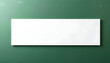 © Yusuf - Empty white horizontal rectangle poster mockup with soft shadow on dark green colored concrete wall background. Flat lay, top view, detailed. White tone