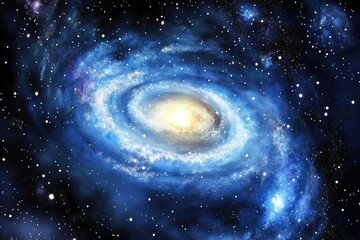 Wall Mural - Spiral galaxy in deep space (52)