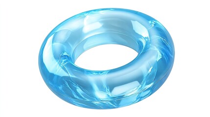 Light-blue circular ring with textured surface.