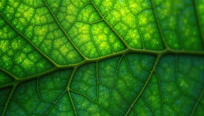 Nature's intricate leaf vein network, close-up detail, branch, pattern