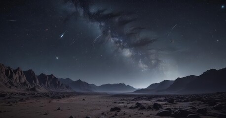 Wall Mural - Vast, star-studded night sky, cosmic dust swirling ,  astronomical,  nebula,  beauty