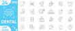 © Arslan - Dental icon set.Containing tooth, dentist, Tooth, implant, braces, implant, braces, clinic, toothpaste, dentistry, toothbrush, teeth, implant and more.Vector and illustrator set.