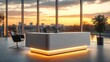 © Lemdah - Modern reception desk with city views